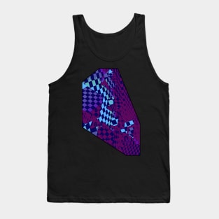 Abstract Purple Cube Dimension Tank Top